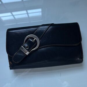 AUTHENTIC Vintage Dior Black Leather wallet/ clutch